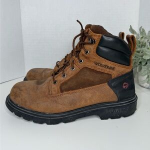 Wolverine Men's Bulldozer 2.0 Soft Toe Work Boots Brown/Tan Leather Size 11.5 EW